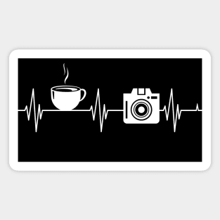 Coffee and Photography Heartbeat design Magnet